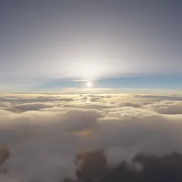 Aerial Above Clouds & Ocean Coast