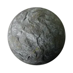 Highly detailed grey rock material texture for Blender 3D artists, suitable for PBR workflows in various applications.