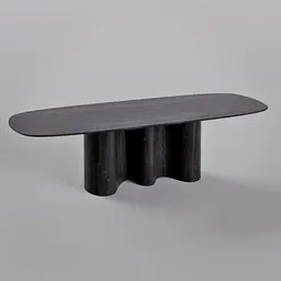 Dark oak dining table