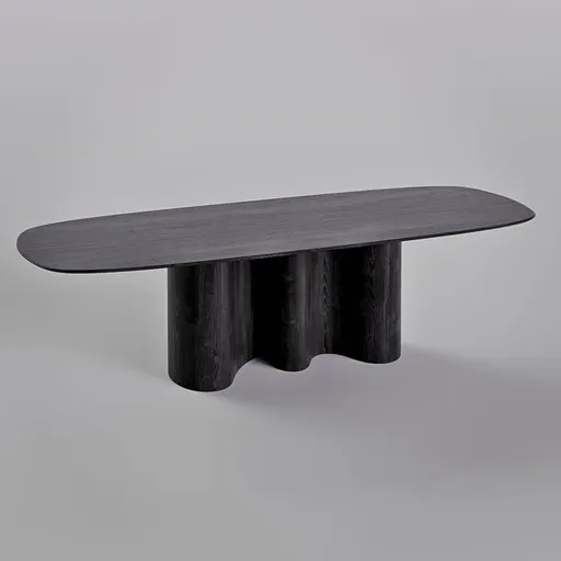 Dark oak dining table