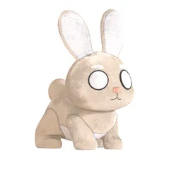 Cute Rabbit Plushie (unrigged)