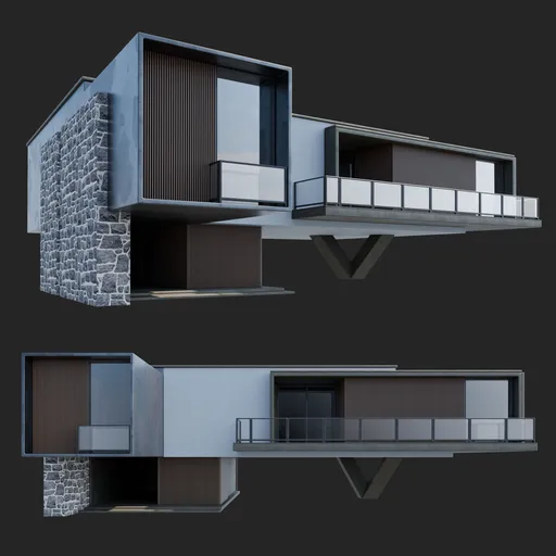 Modern wooden house
