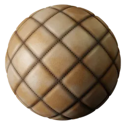 Diamond Quilted  Stitch Leather Patchy