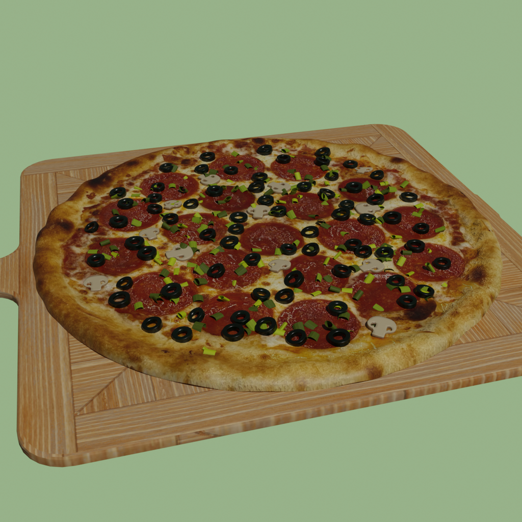 BlenderKit Download the Pizza model