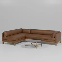 Modern Leather Sectional Sofa Set