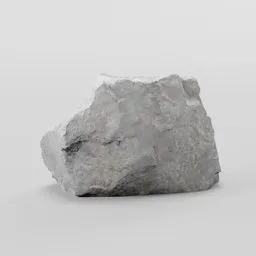 "Photoscan of a gray stone found by the river, perfect for environment elements in Blender 3D. Featuring a natural and realistic texture, ideal for creating stunning scenes. Available for download on BlenderKit."
