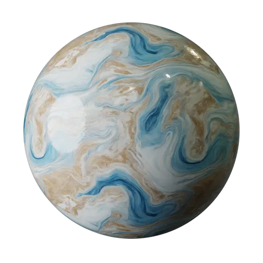 Blue and Sandy Swirl