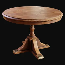 Mid-1900s Circular Dinner Table