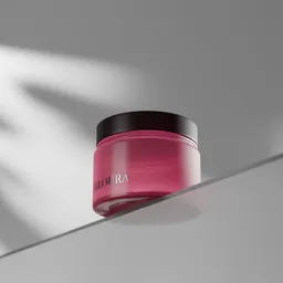 Minimal Glass Cosmetic Jar Mockup