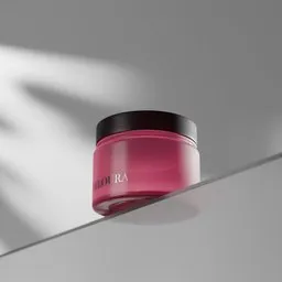 Minimal Glass Cosmetic Jar Mockup