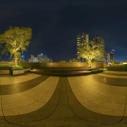 Square at night