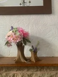 Stylized tree stump vase-tall