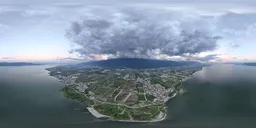 Highsky green lake cloud mountain