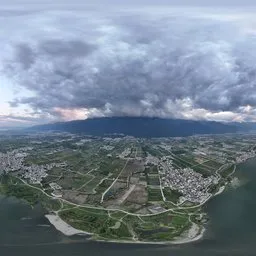 Highsky green lake cloud mountain