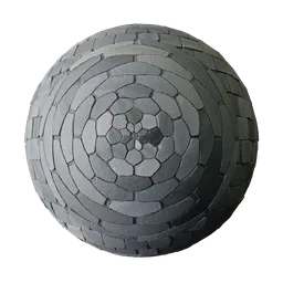 High-quality 2K flower-patterned pavement texture for Blender 3D artists and PBR material use.