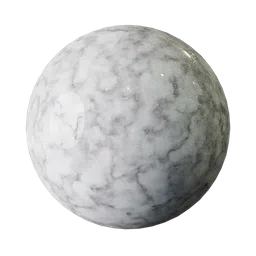 White marble polished with cracks