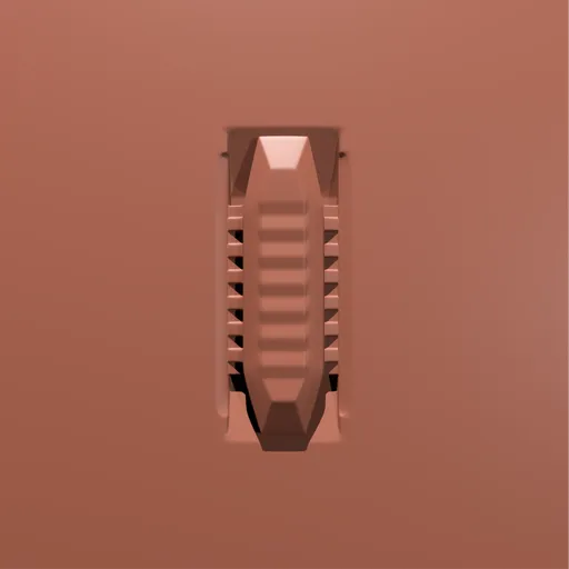 Blender 3D sculpting brush thumbnail showcasing intricate greeble effect for sci-fi model detailing.