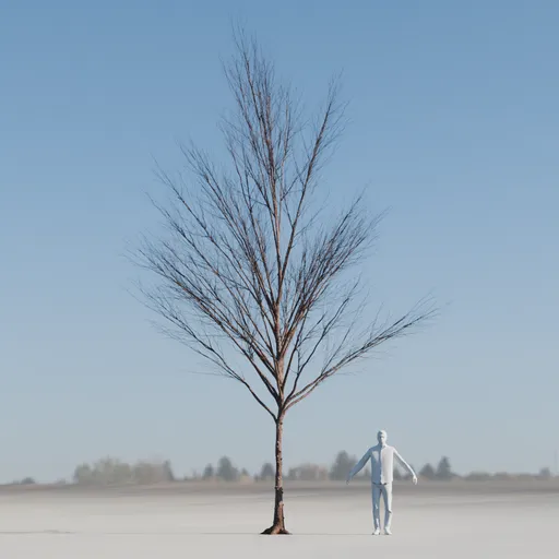 Dry Tree Low Poly Animated