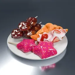 Cute Desserts Plate