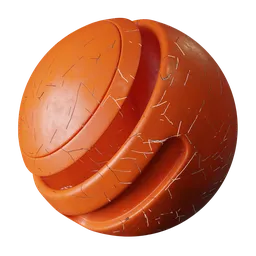 Scratched Matte Orange Paint