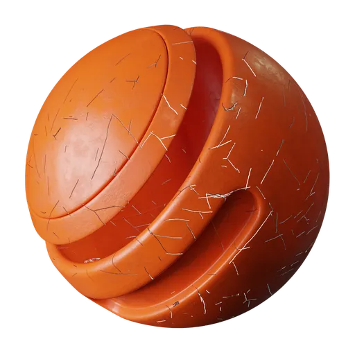 Scratched Matte Orange Paint