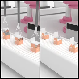 Jar packing in box with machine