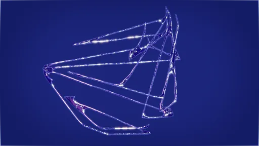 Glossy anime Metallic Wireframe Web