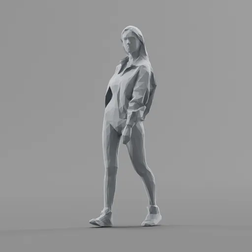Lowpoly Female Walking