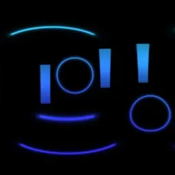 Black White Blue Light Studio