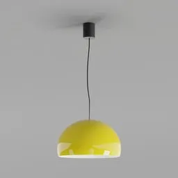 Yellow Glass Pendant Lamp