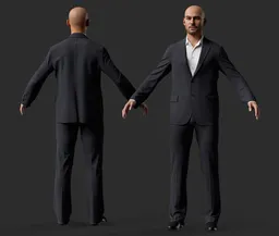 Business Male Character Formal Suit
