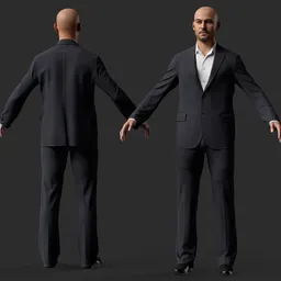 Business Male Character Formal Suit