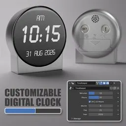 Customizable digital clock