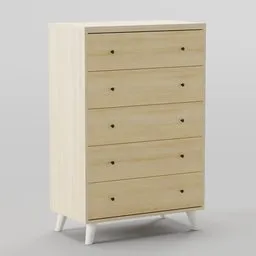 Mori 800 5-drawer chest Oak