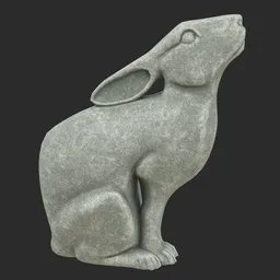 Rabbit stone statue