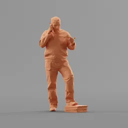 Lowpoly Construction Worker