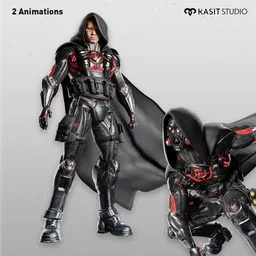 High-quality 3D model of a sci-fi soldier with 4K textures, rigged and animated, suitable for Blender 3D projects.