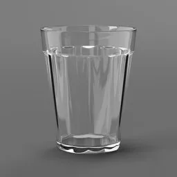 Detailed small glass 3D model, cycles-ready with dust texture, perfect for bar and restaurant scenes in Blender.