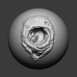 NS Open wound round deep flesh