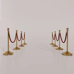 Stanchions queue separator