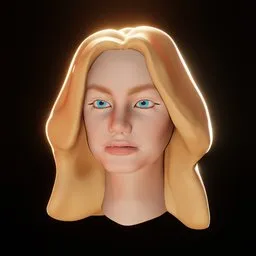 Female Head 3D Sculpt