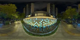 Sidewalk at night
