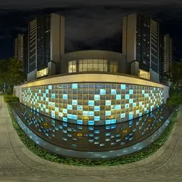 Sidewalk at night
