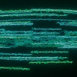 Abstract Green Glitch Art Data Stream
