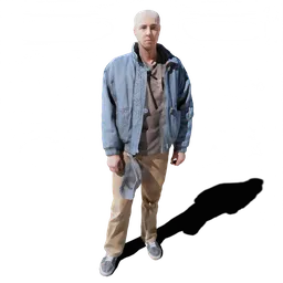 Standing Cool Bald Man