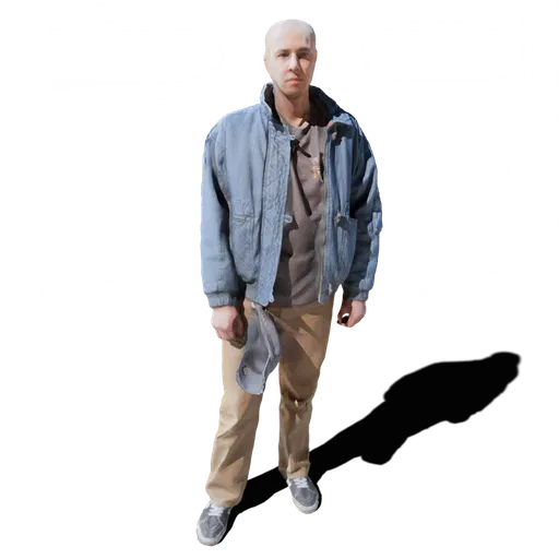Standing Cool Bald Man