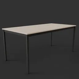 Realistic 3D model render of office desk for Blender, with detailed texture and shading.