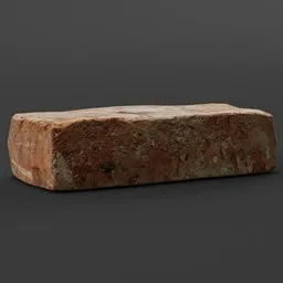 Lowpoly photoscanned 3D brick model with realistic textures, suitable for Blender urban scenes.