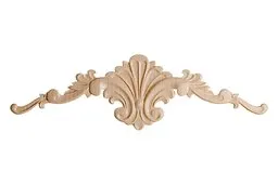 Detailed 3D carved wood ornament for classical architecture created in Blender, showcasing exquisite craftsmanship.
