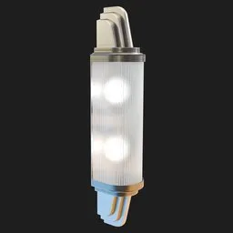 Detailed 3D render of an Art Deco style wall lamp suitable for Blender modeling projects.